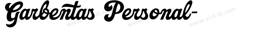 Garbentas Personal字体转换